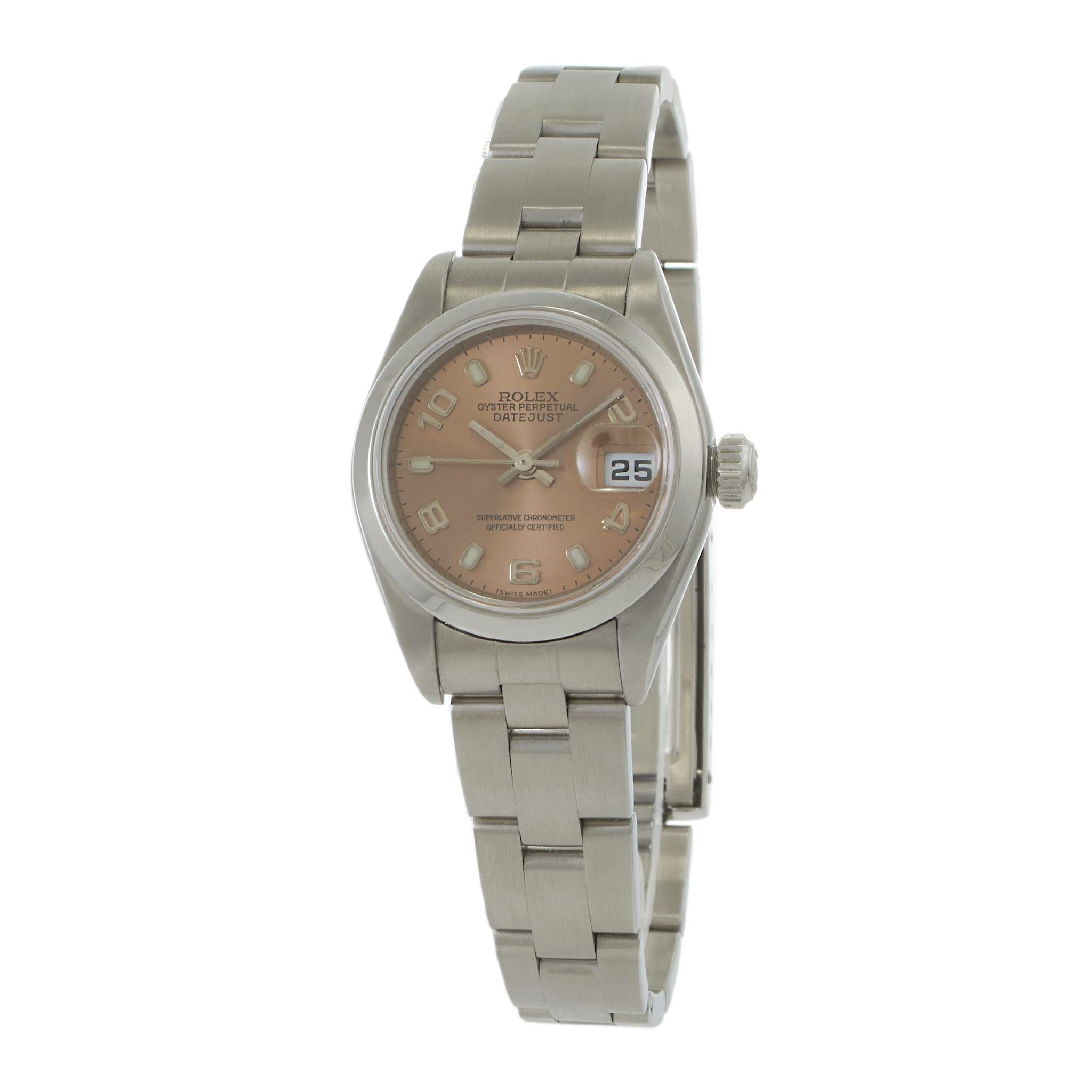 Rolex Oyster Perpetual Ref. 79160 – 26MM Stainless Steel Salmon Dial