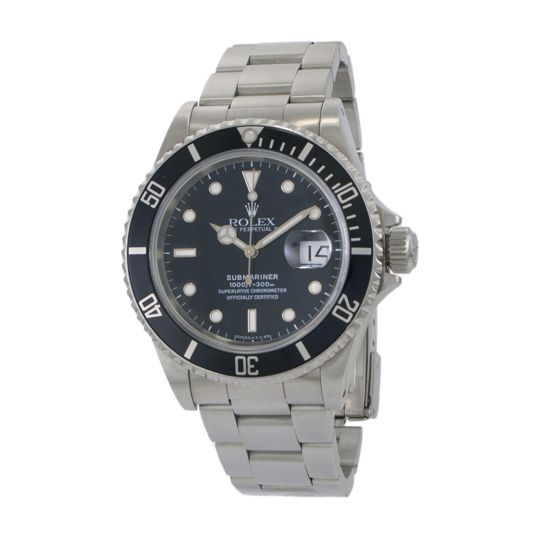 Rolex Submariner 40MM Stainless Steel Ref. 16610 with SWISS-T<25 Tritium Dial