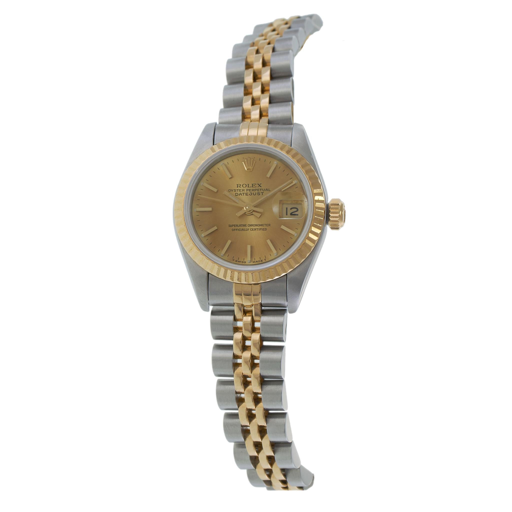 Lady Rolex Datejust Ref 69173 Champagne Dial- Rolex Service Card