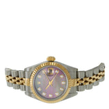 Rolex Datejust 26mm Black Mop Factory Diamond Dial Jubilee Ref. 79173