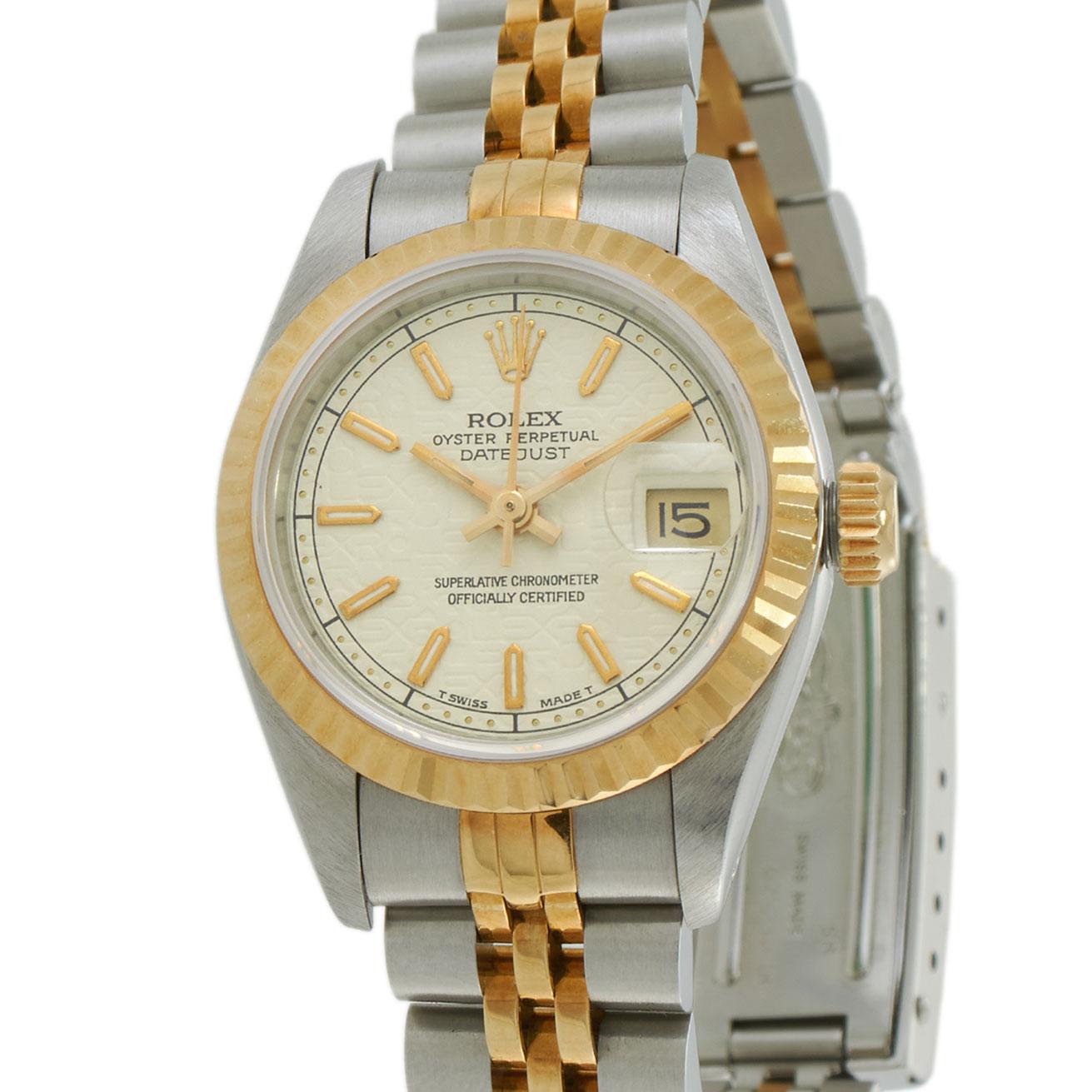 Rolex Datejust 26MM Steel and 18KT Gold Ref. 69173 Cream Index Dial