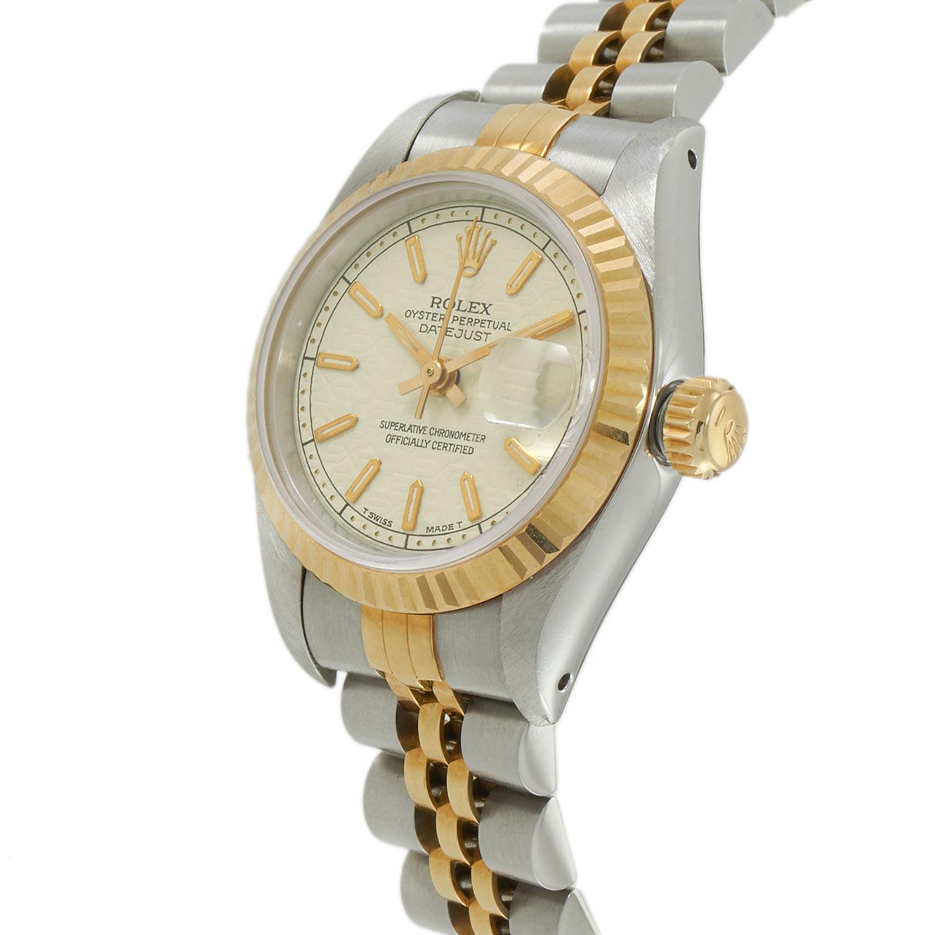 Rolex Datejust 26MM Steel and 18KT Gold Ref. 69173 Cream Index Dial
