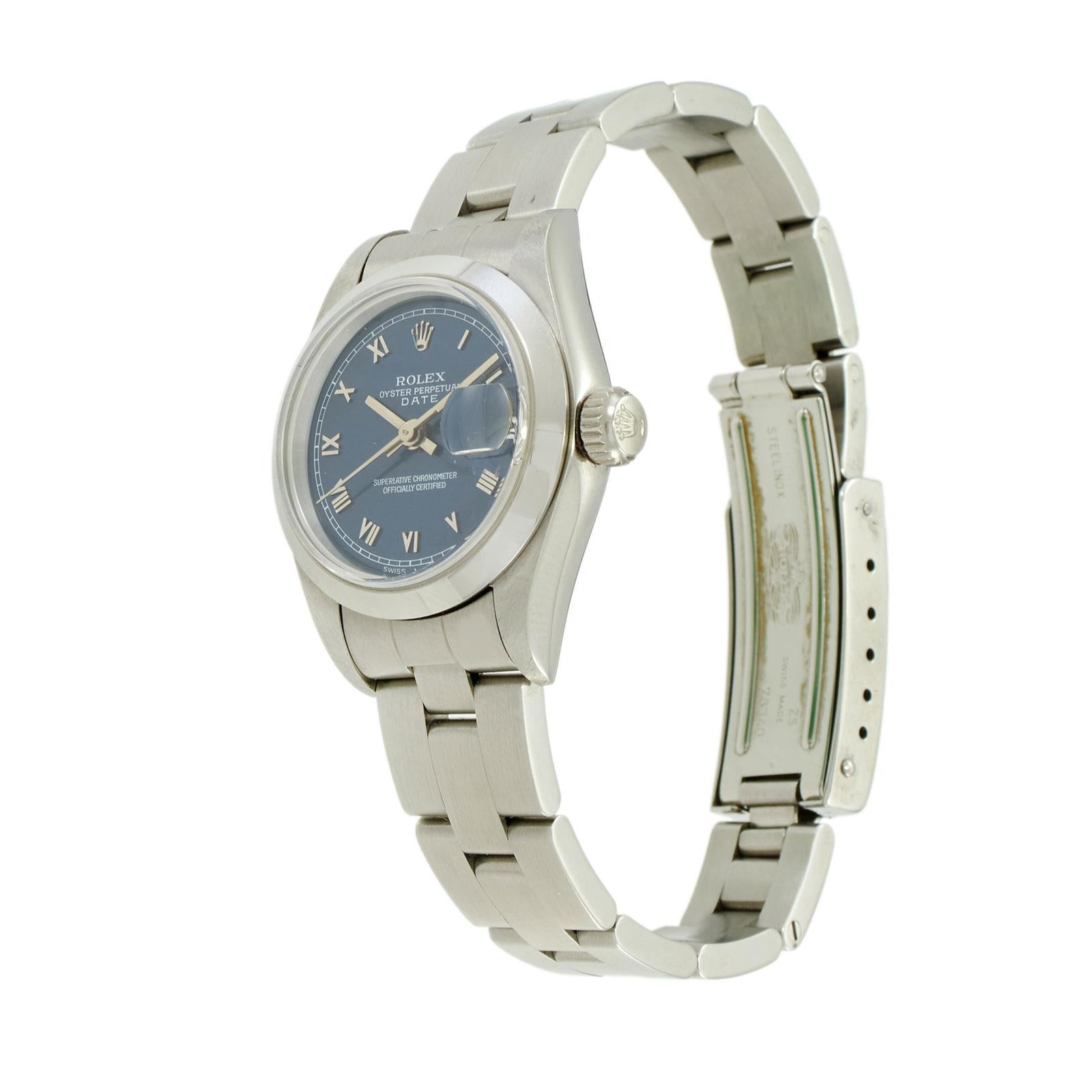 Rolex Oyster Perpetual Date Ref. 69160 Silver Roman Dial