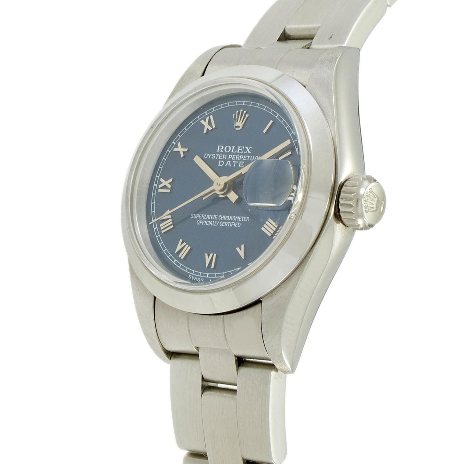 Rolex Oyster Perpetual Date Ref. 69160 Silver Roman Dial