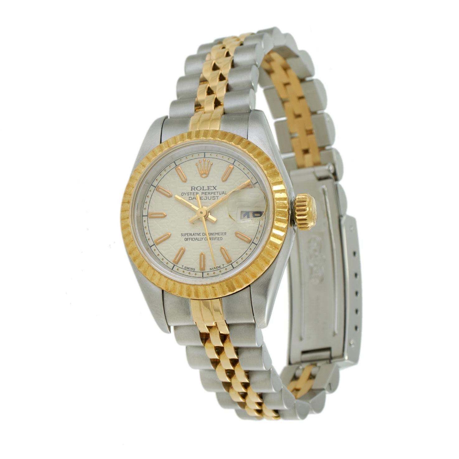 Rolex Datejust 1994 26MM Steel and 18KT Gold Ref. 69173 1994 Cream Dial