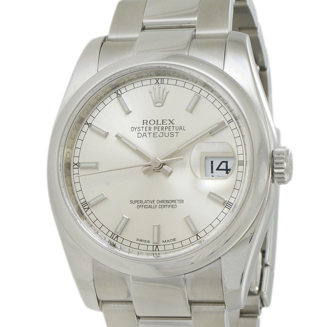 Rolex Datejust 36MM Stainless Steel Ref. 116200 Silver Dial