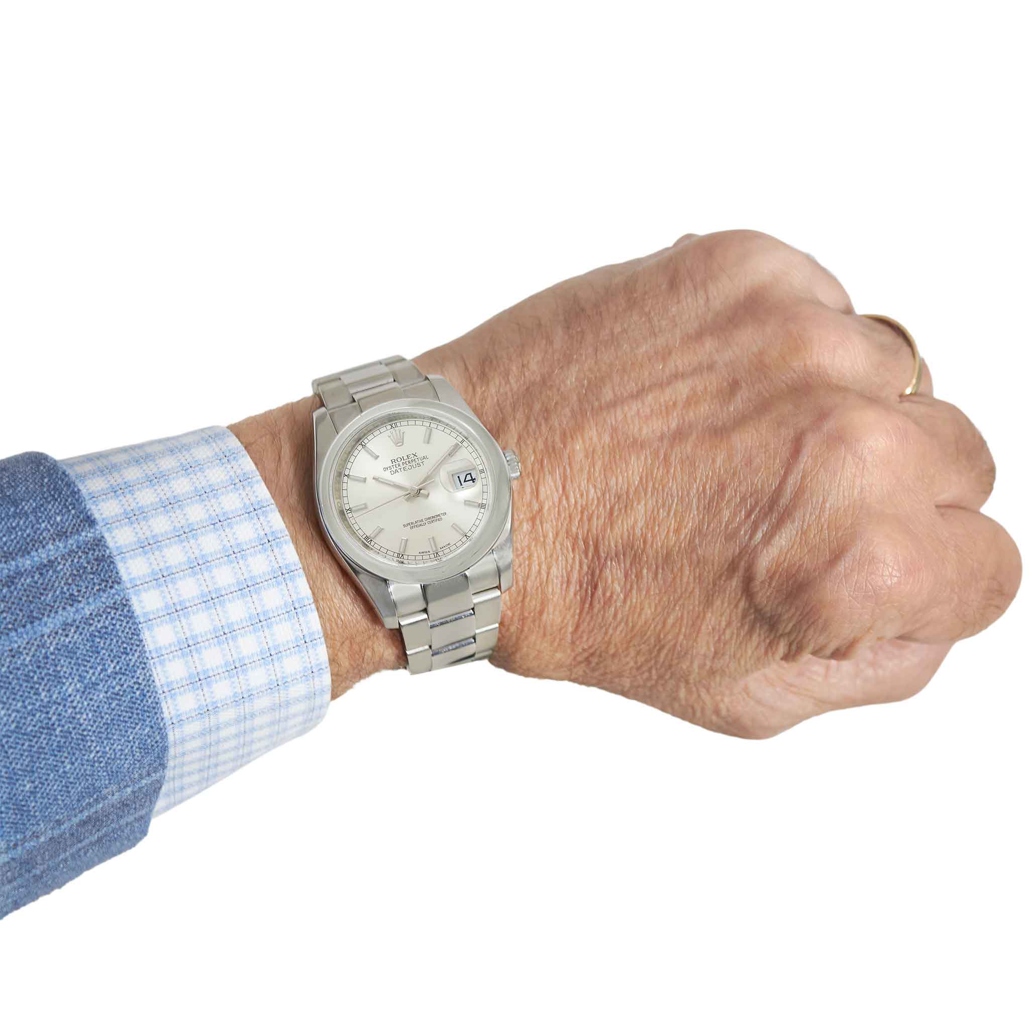 Rolex Datejust 36MM Stainless Steel Ref. 116200 Silver Dial