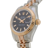 Rolex Lady Datejust 26MM Steel and Everose Gold Ref. 179171 Black Dial