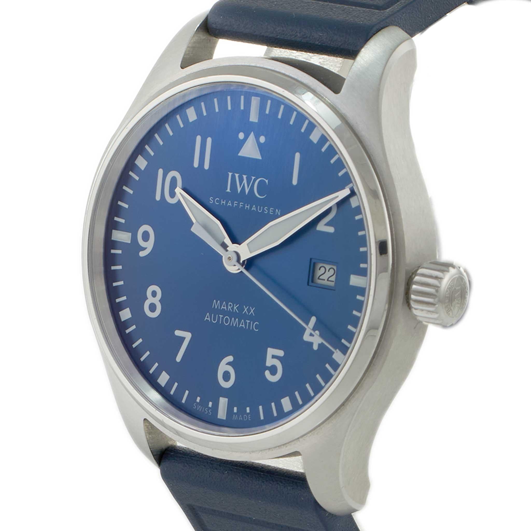 IWC Pilot's Watch Mark XX 40MM Stainless Steel Ref. IW328203 Blue Dial