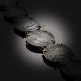 Antique French Louis XIV–XV Sterling Silver Coin Bracelet in 18KT Yellow Gold