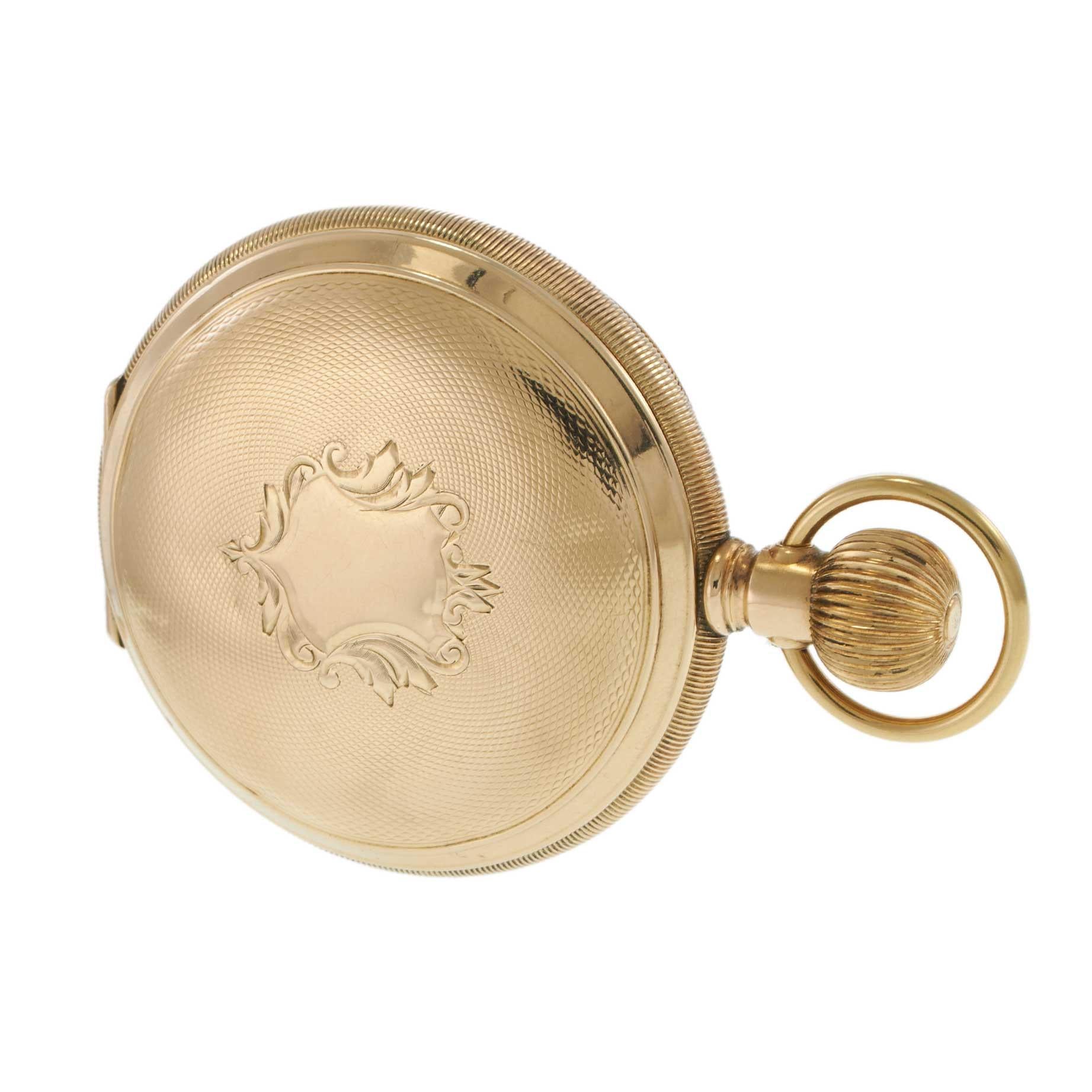 Antique Circa 1902 Waltham 14KT Gold Hunter Case Pocket Watch