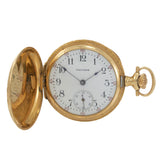 Antique Circa 1911 Waltham 14KT Yellow Gold Hunter Case Pocket Watch