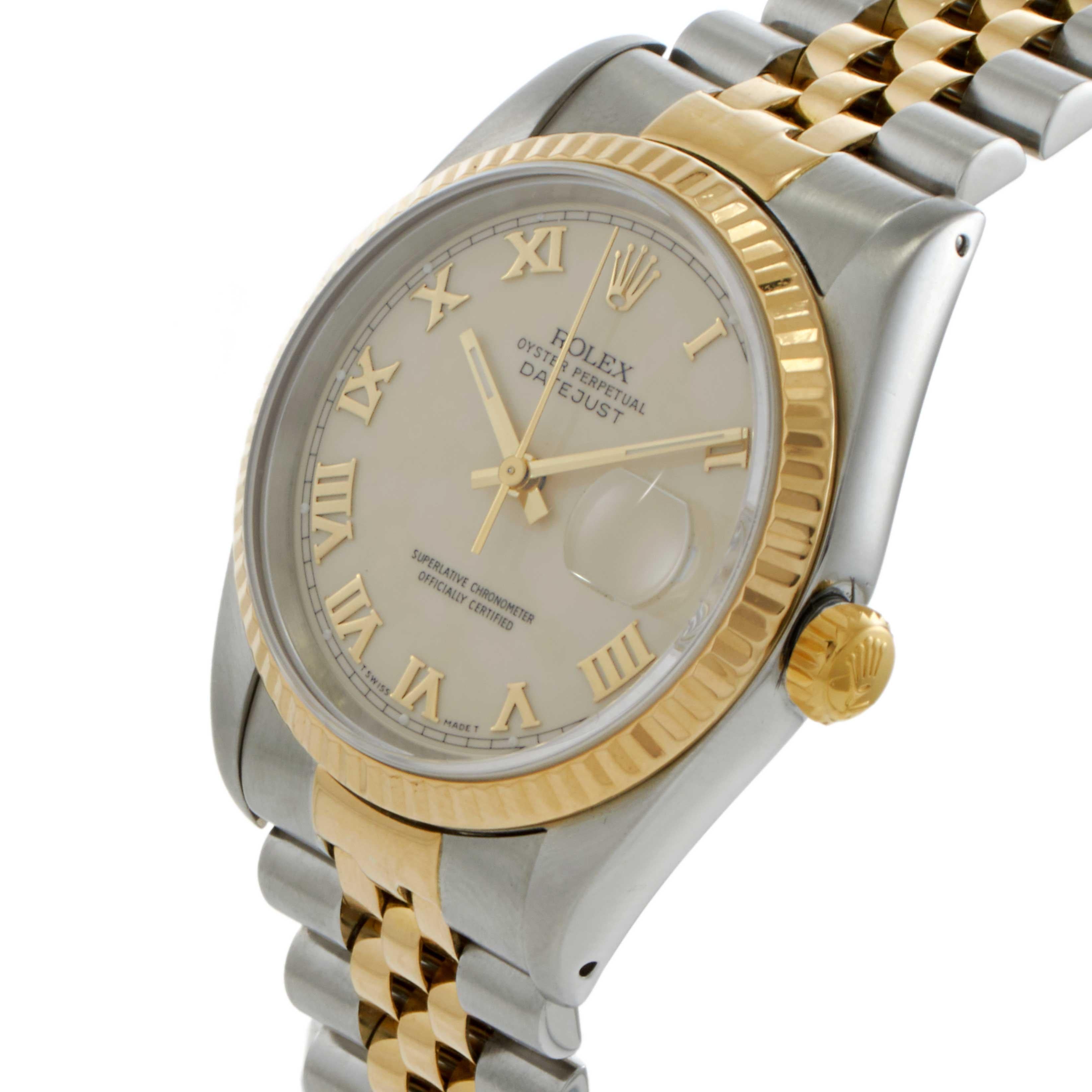 Rolex Datejust Ref. 16233 Ivory Roman Dial