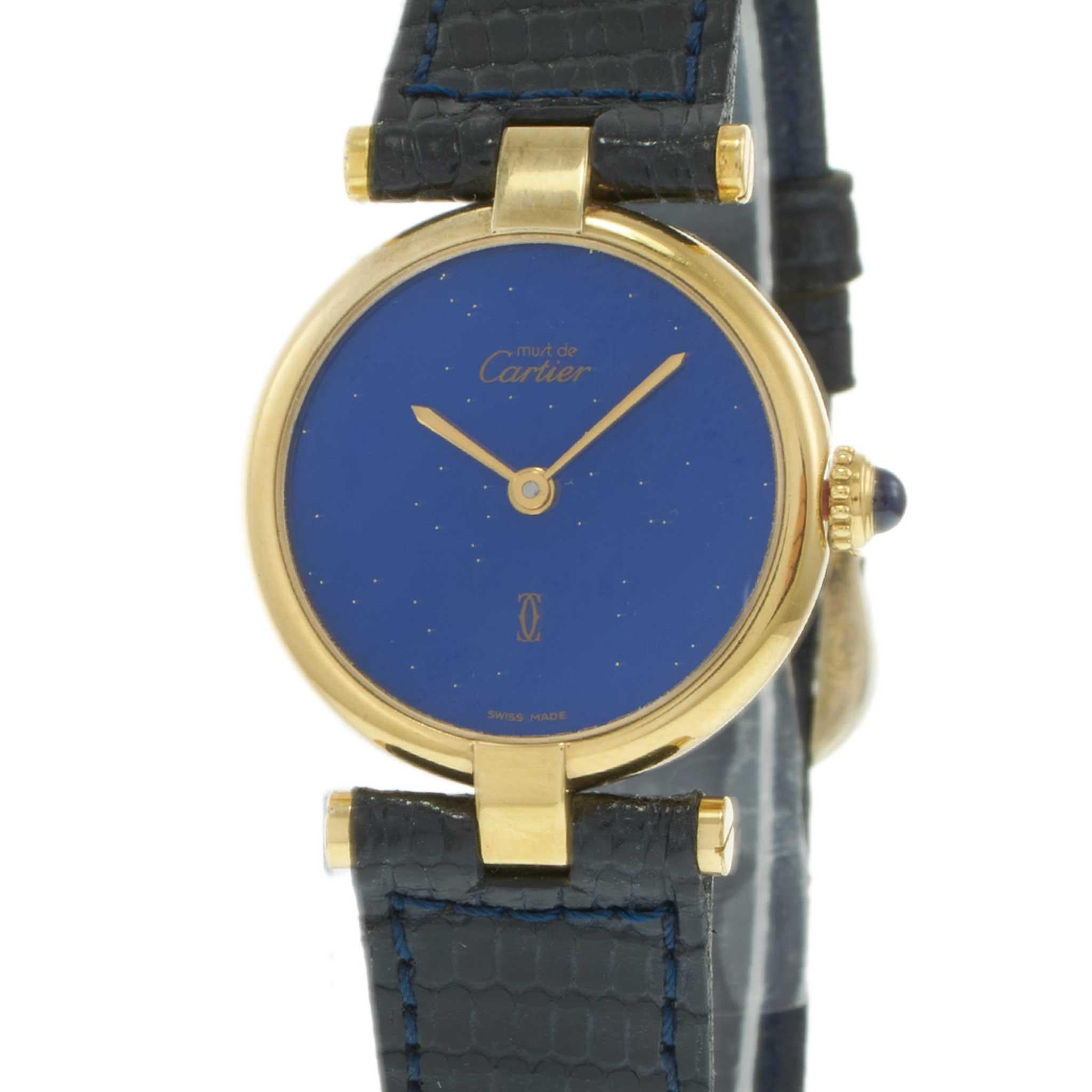 Vintage 1970s Must de Cartier Vendôme with Lapis Lazuli Dial – Quartz