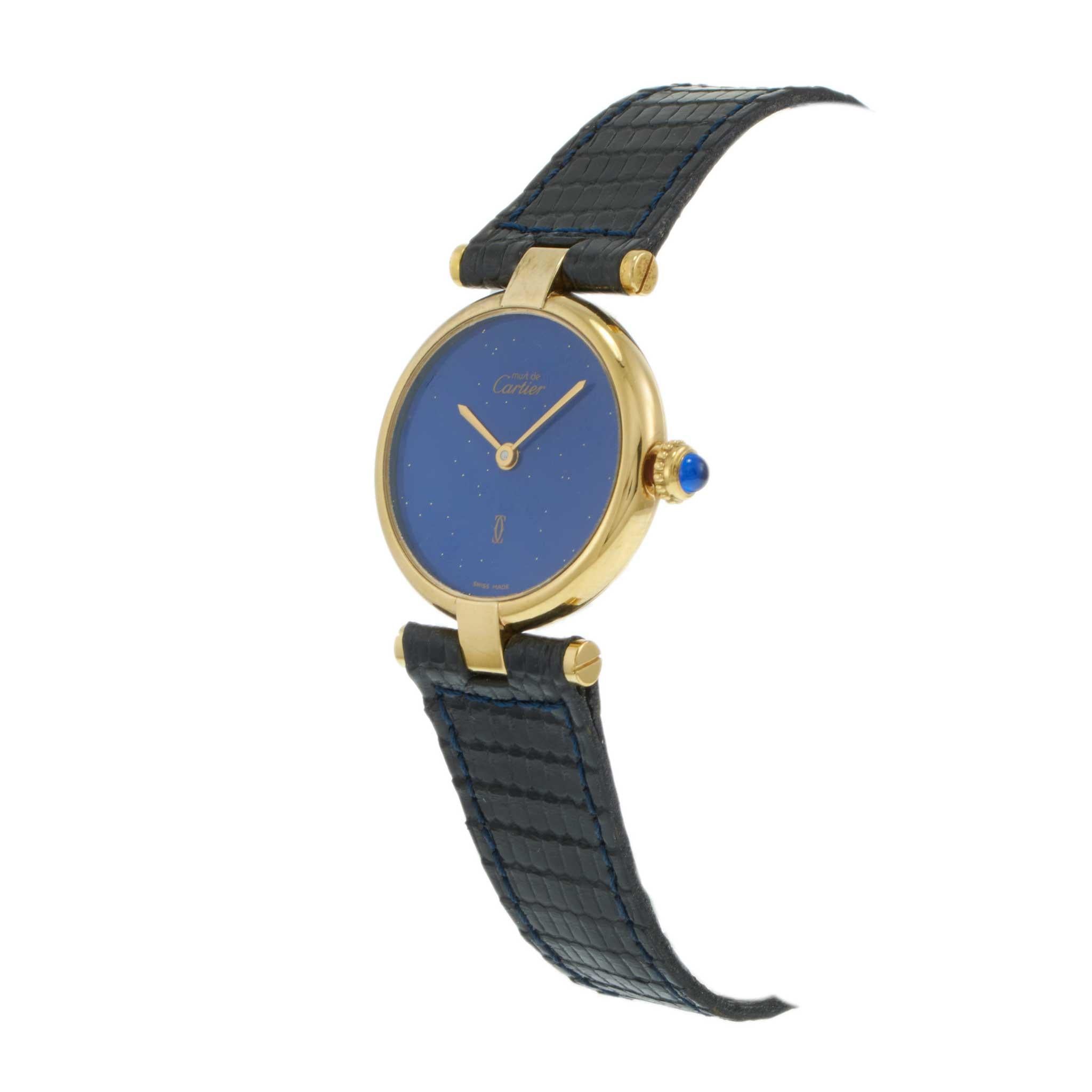 Vintage 1970s Must de Cartier Vendôme with Lapis Lazuli Dial – Quartz