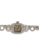 Vintage Retro Era Hamilton Ladies Platinum & 3.50ct-tw Diamond Cocktail Watch