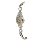 Vintage Retro Era Hamilton Ladies Platinum & 3.50ct-tw Diamond Cocktail Watch