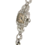 Vintage Retro Era Hamilton Ladies Platinum & 3.50ct-tw Diamond Cocktail Watch