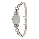 Vintage Retro Era Hamilton Ladies Platinum & 3.50ct-tw Diamond Cocktail Watch