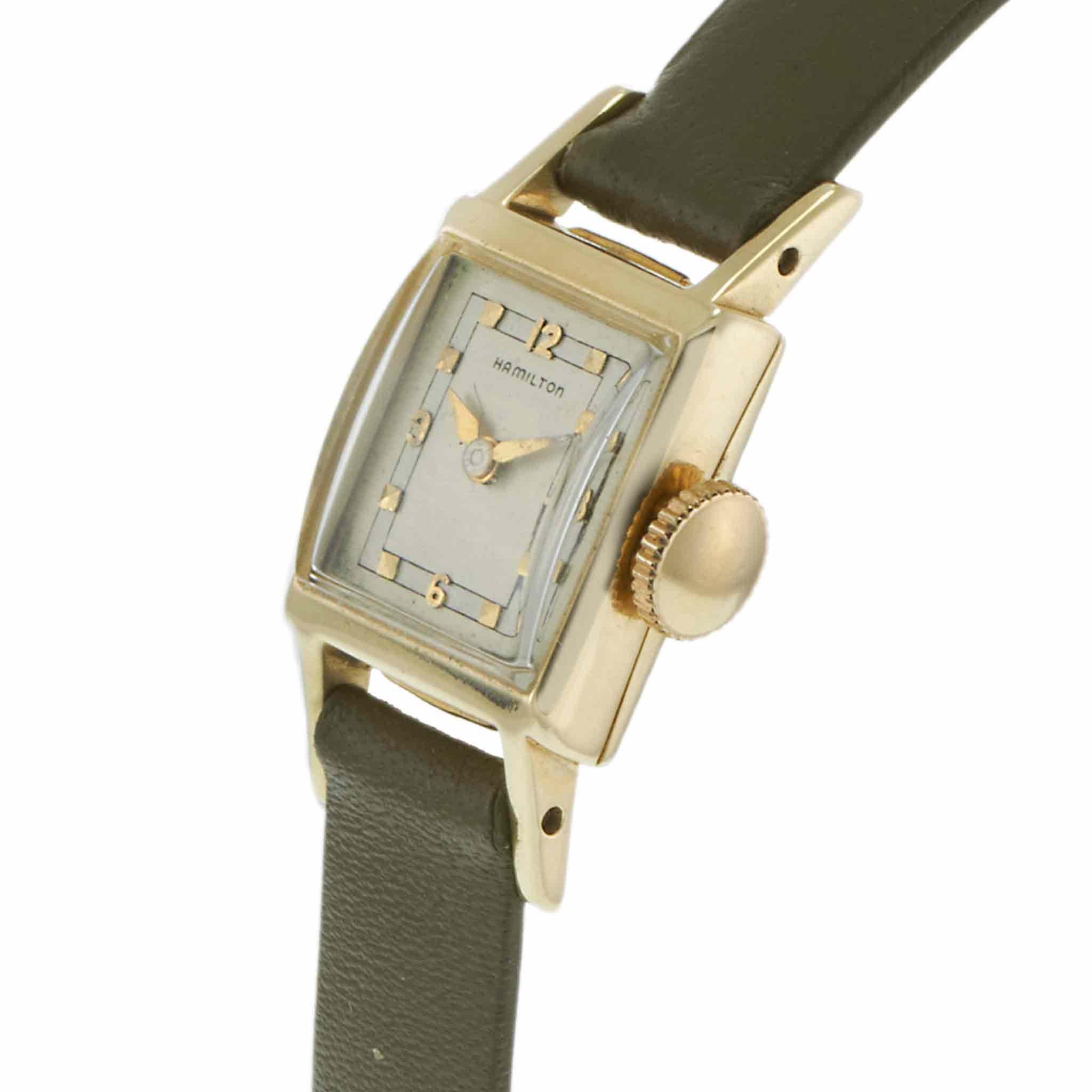 Vintage 1950s Hamilton Roberta 14KT Cocktail Watch