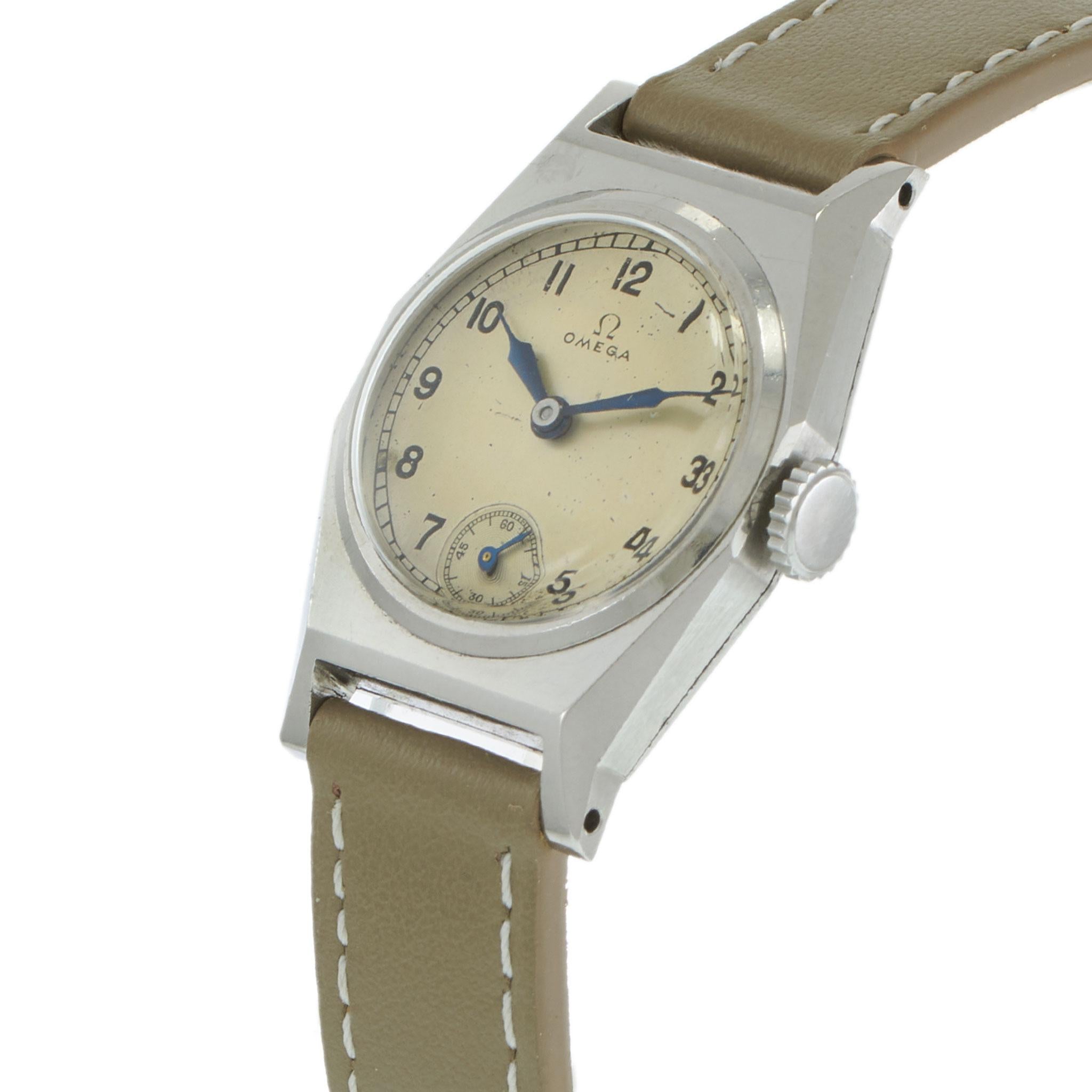 Omega Deco Watch (1936) – 24.5 x 28MM Steel – Cal. T17 Manual Wind