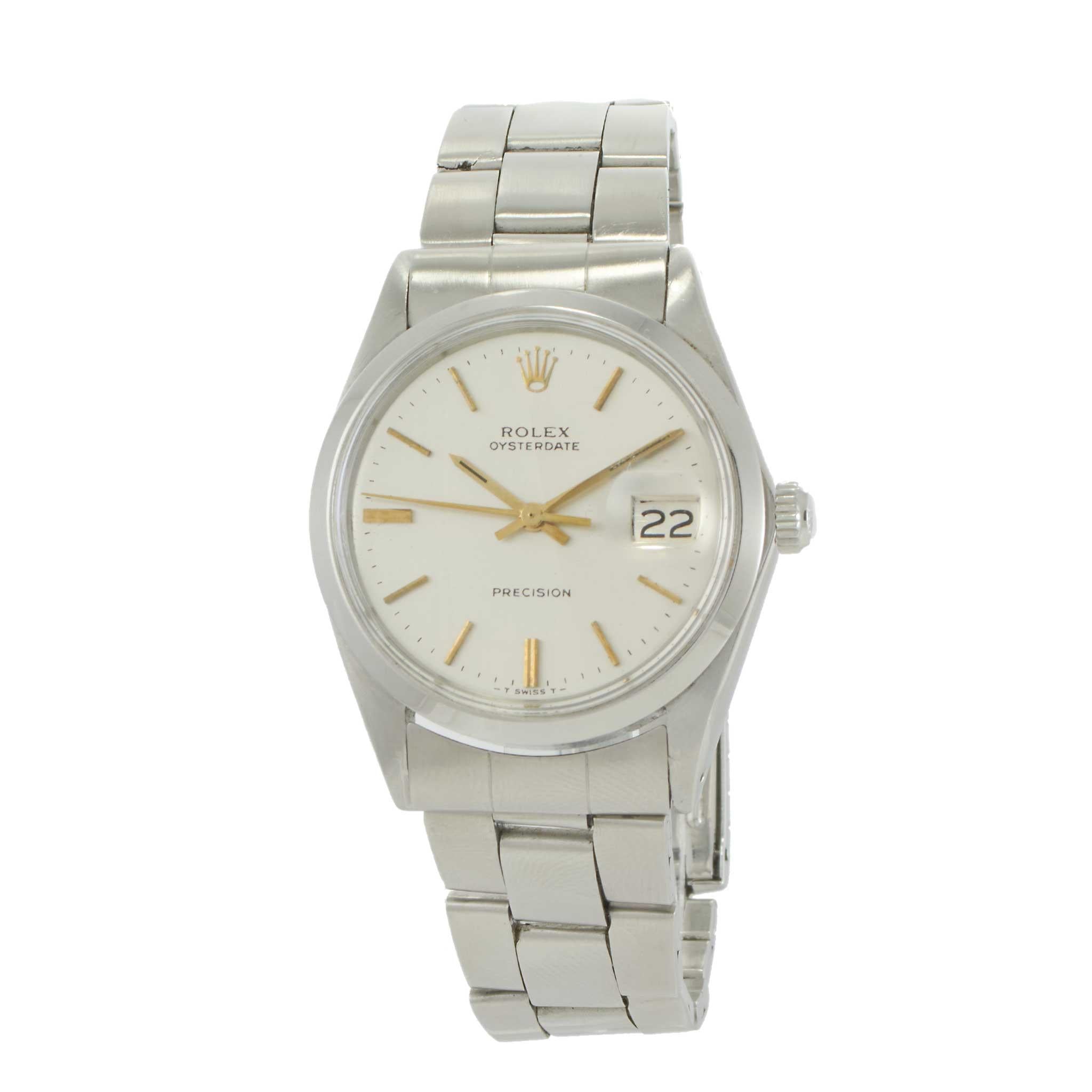 Vintage 1969 Rolex Oysterdate Ref. 6694 Silver Dial 34MM – Manual Wind Cal. 1520