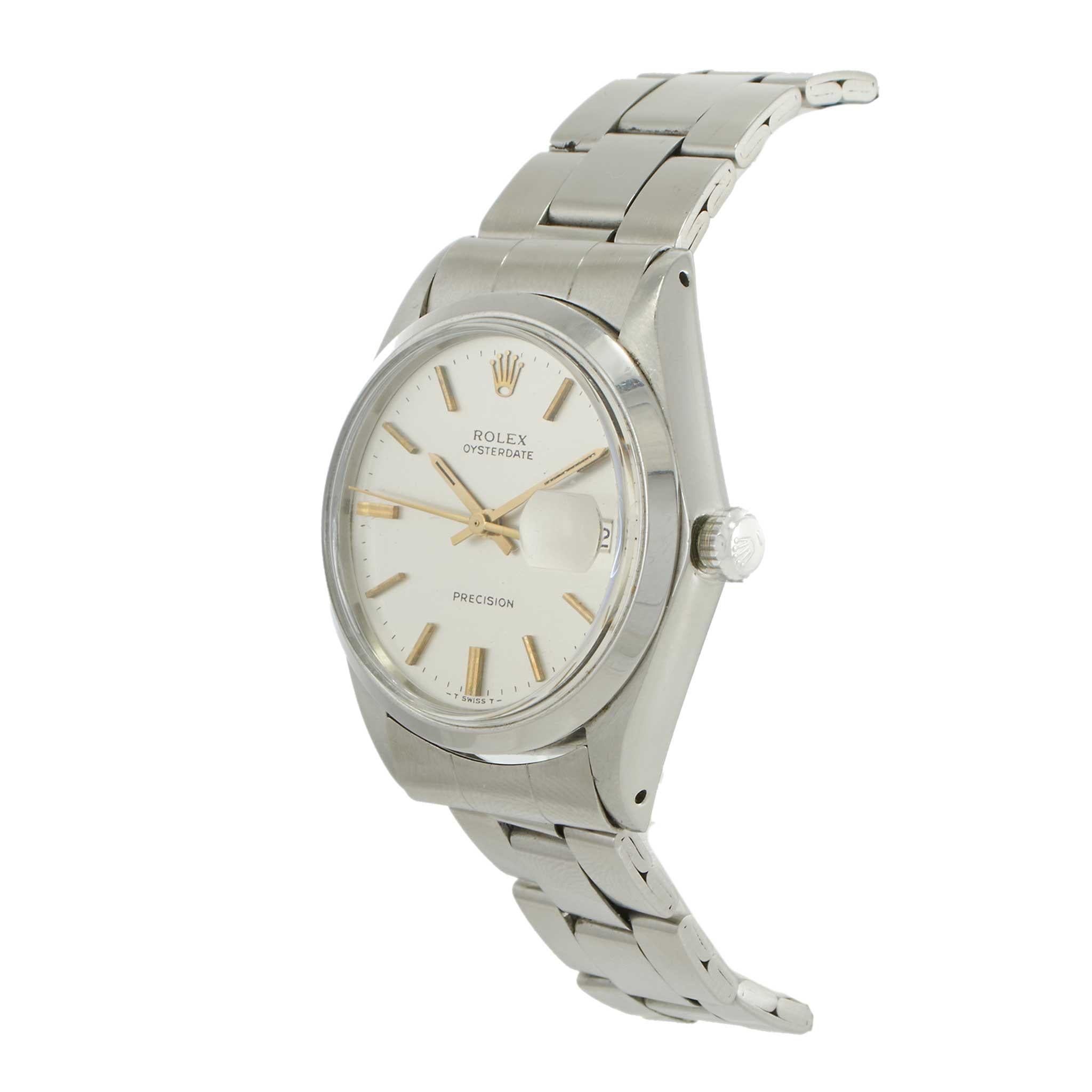 Vintage 1969 Rolex Oysterdate Ref. 6694 Silver Dial 34MM – Manual Wind Cal. 1520
