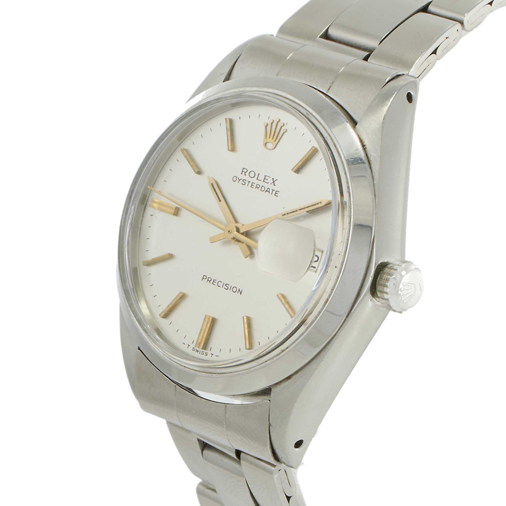 Vintage 1969 Rolex Oysterdate Ref. 6694 Silver Dial 34MM – Manual Wind Cal. 1520