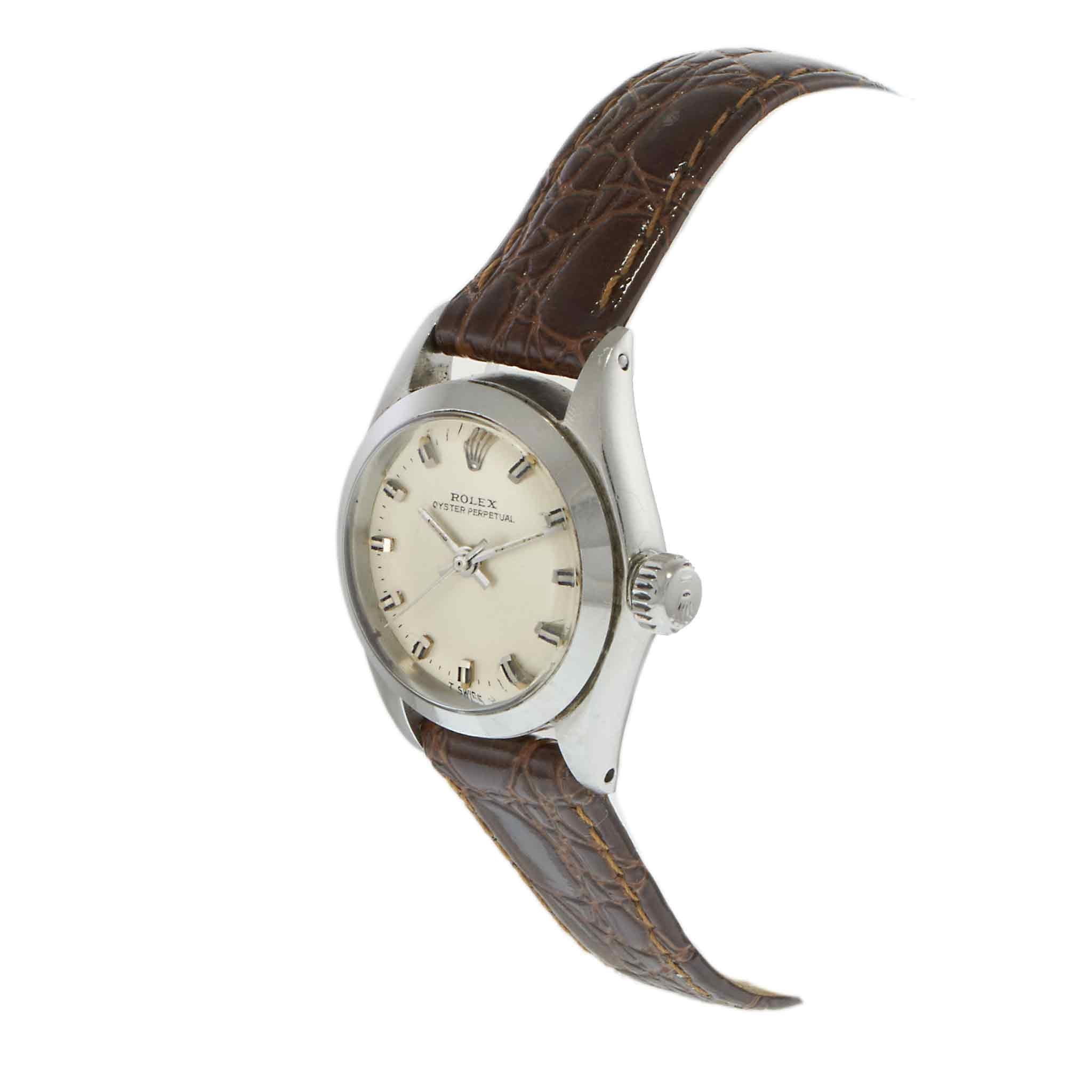 Vintage 1969 Rolex Oyster Perpetual Ref. 6618 Silver Dial 25MM – Automatic
