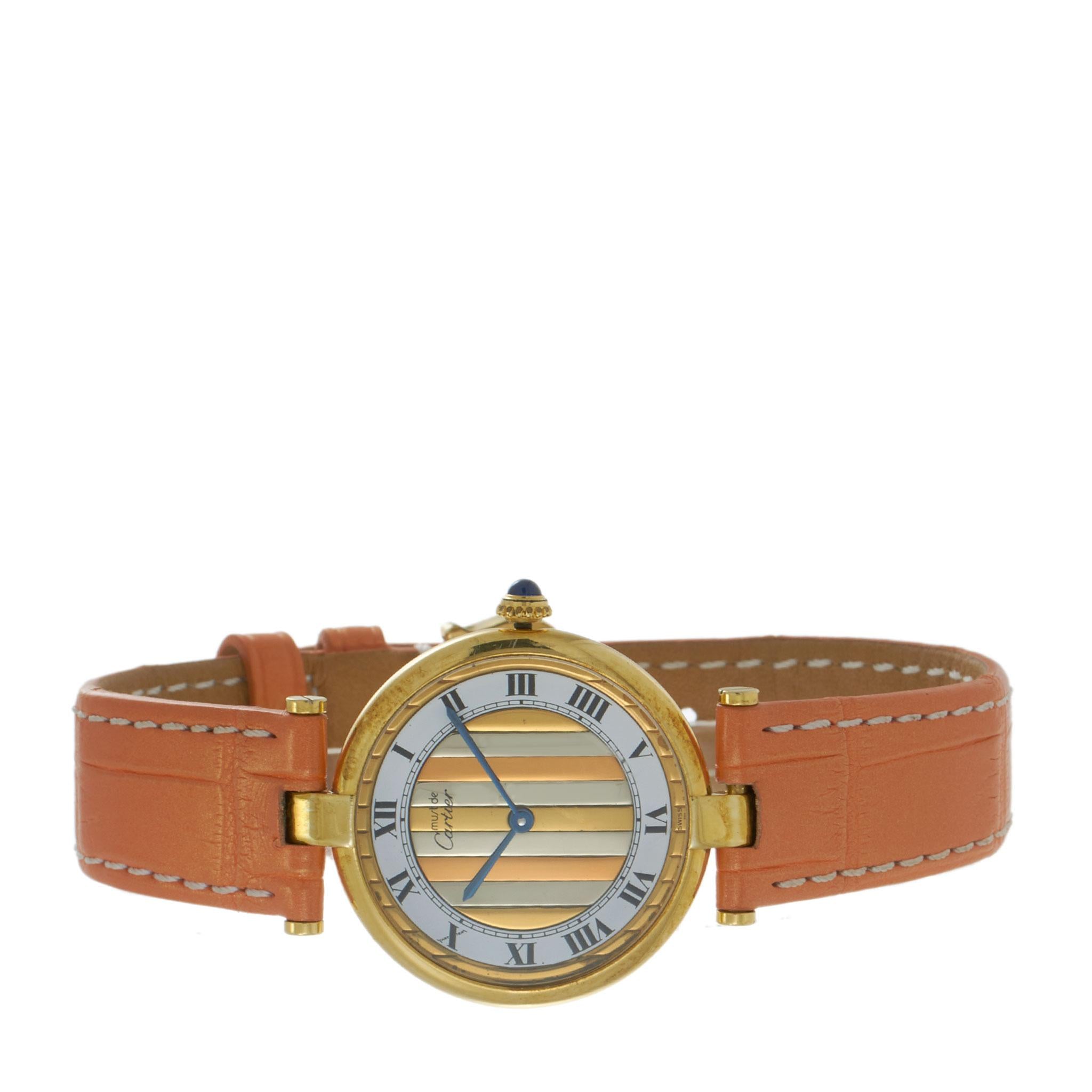 Vintage 1990’s Cartier Must de Cartier Vendôme Trinity Dial Watch – Quartz