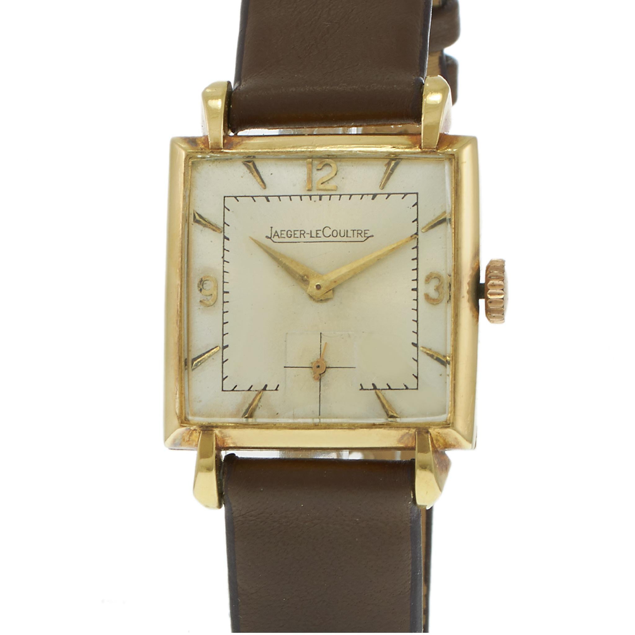 Vintage 1940s Jaeger-LeCoultre Square Dress Watch – Manual Wind