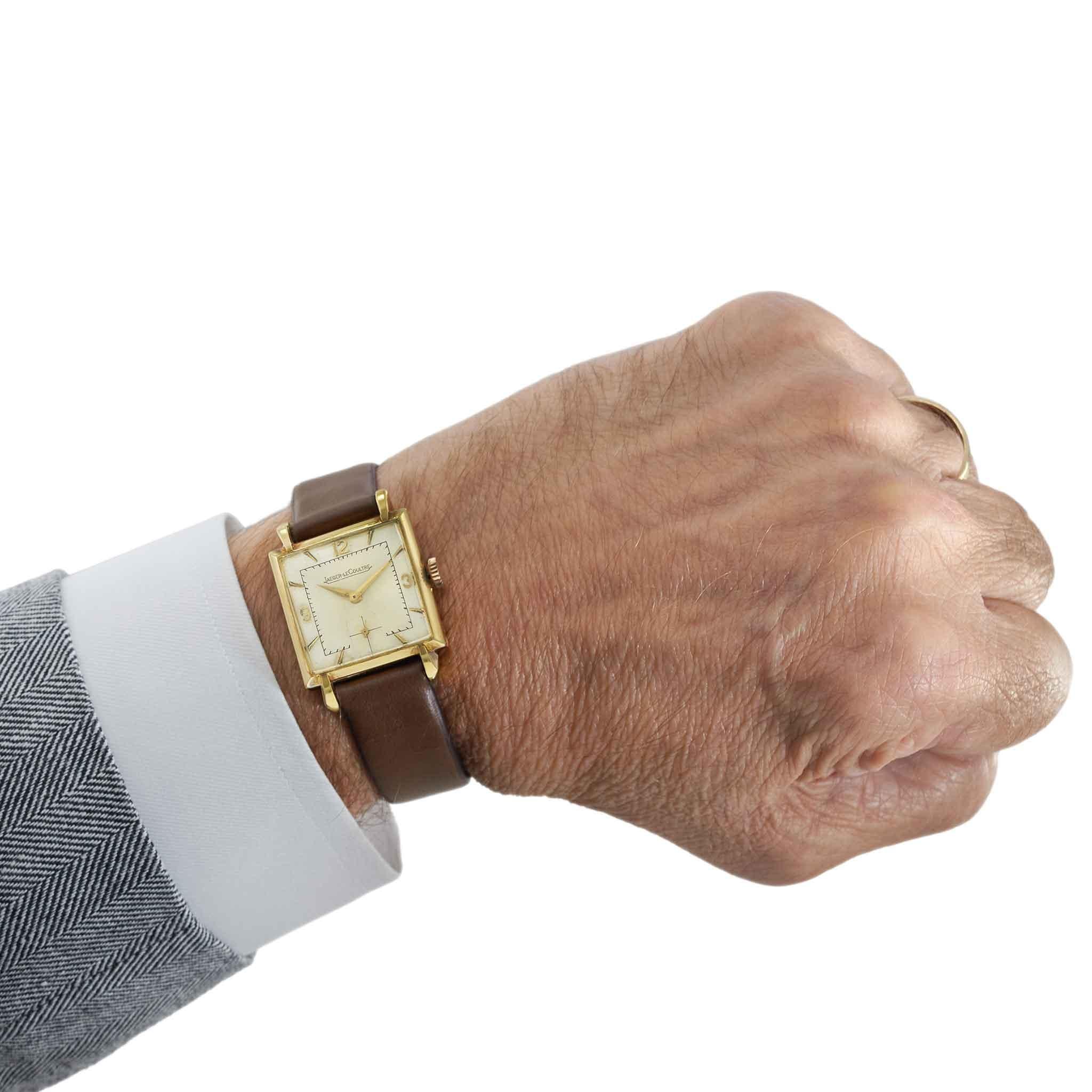 Vintage 1940s Jaeger-LeCoultre Square Dress Watch – Manual Wind