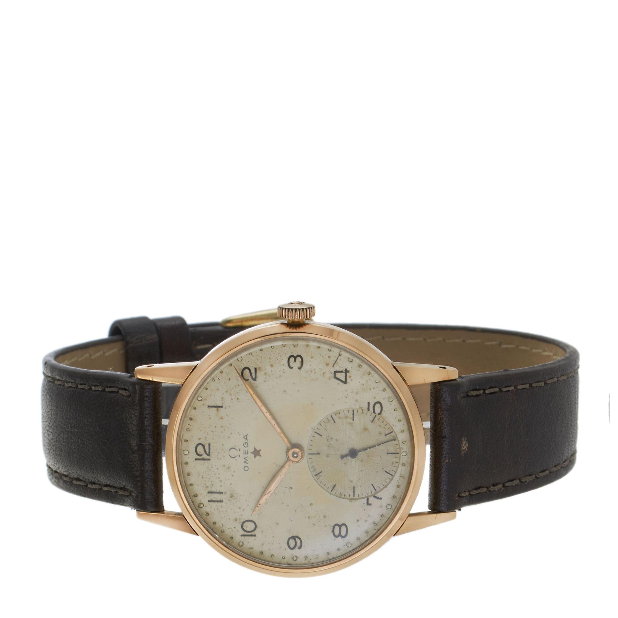 Omega 1947 Red Star Ref. 2271 – 18KT Rose Gold, Silver Dial