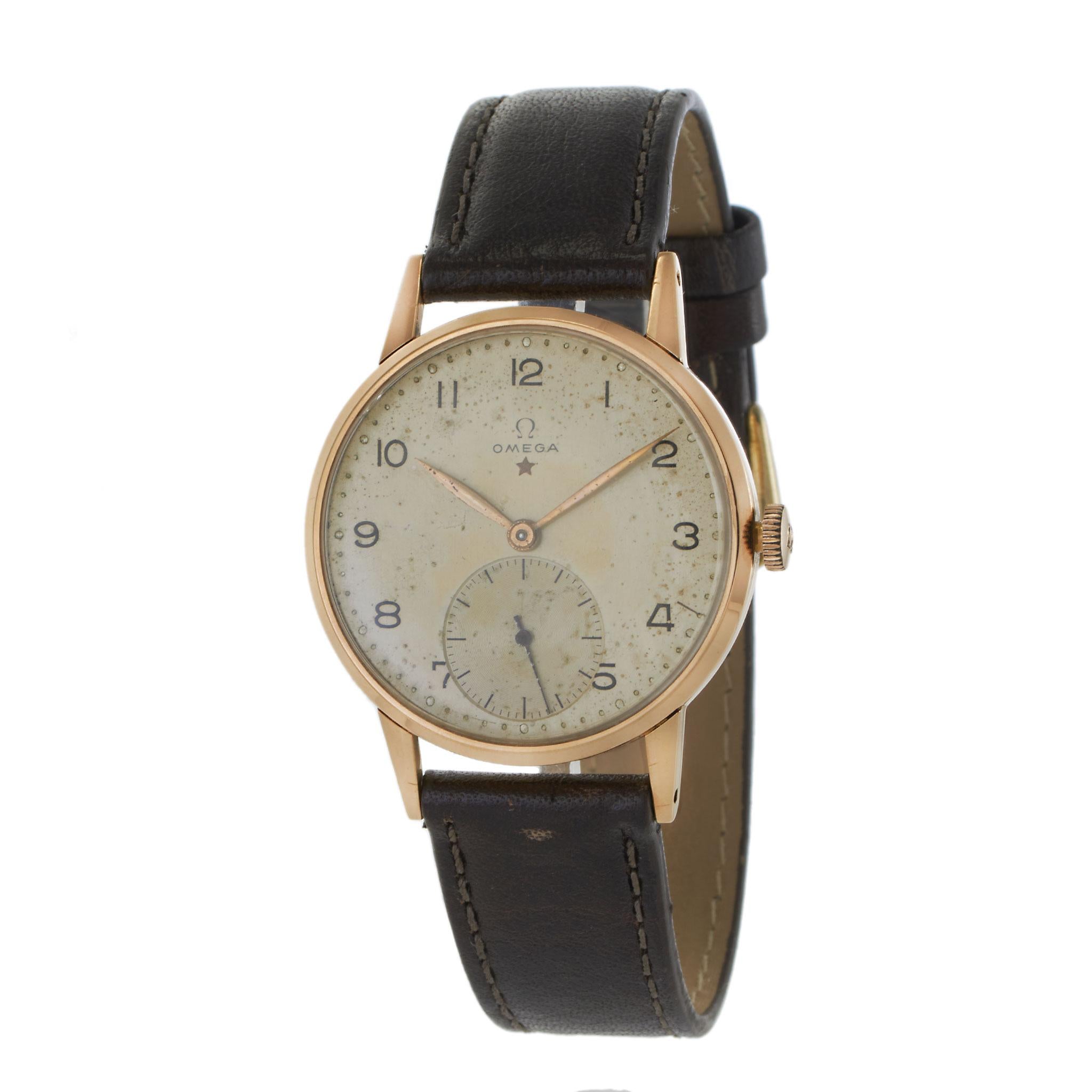 Omega 1947 Red Star Ref. 2271 – 18KT Rose Gold, Silver Dial
