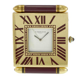 Vintage 1980s Cartier Paris Colisée Travel Desk Alarm Clock – Red Enamel