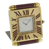 Vintage 1980s Cartier Paris Colisée Travel Desk Alarm Clock – Red Enamel