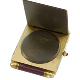 Vintage 1980s Cartier Paris Colisée Travel Desk Alarm Clock – Red Enamel