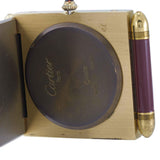 Vintage 1980s Cartier Paris Colisée Travel Desk Alarm Clock – Red Enamel