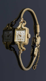 Rolex Ladies Cocktail Watch (1940s) –18KT Gold – Guilloché Dial & Snake Bracelet