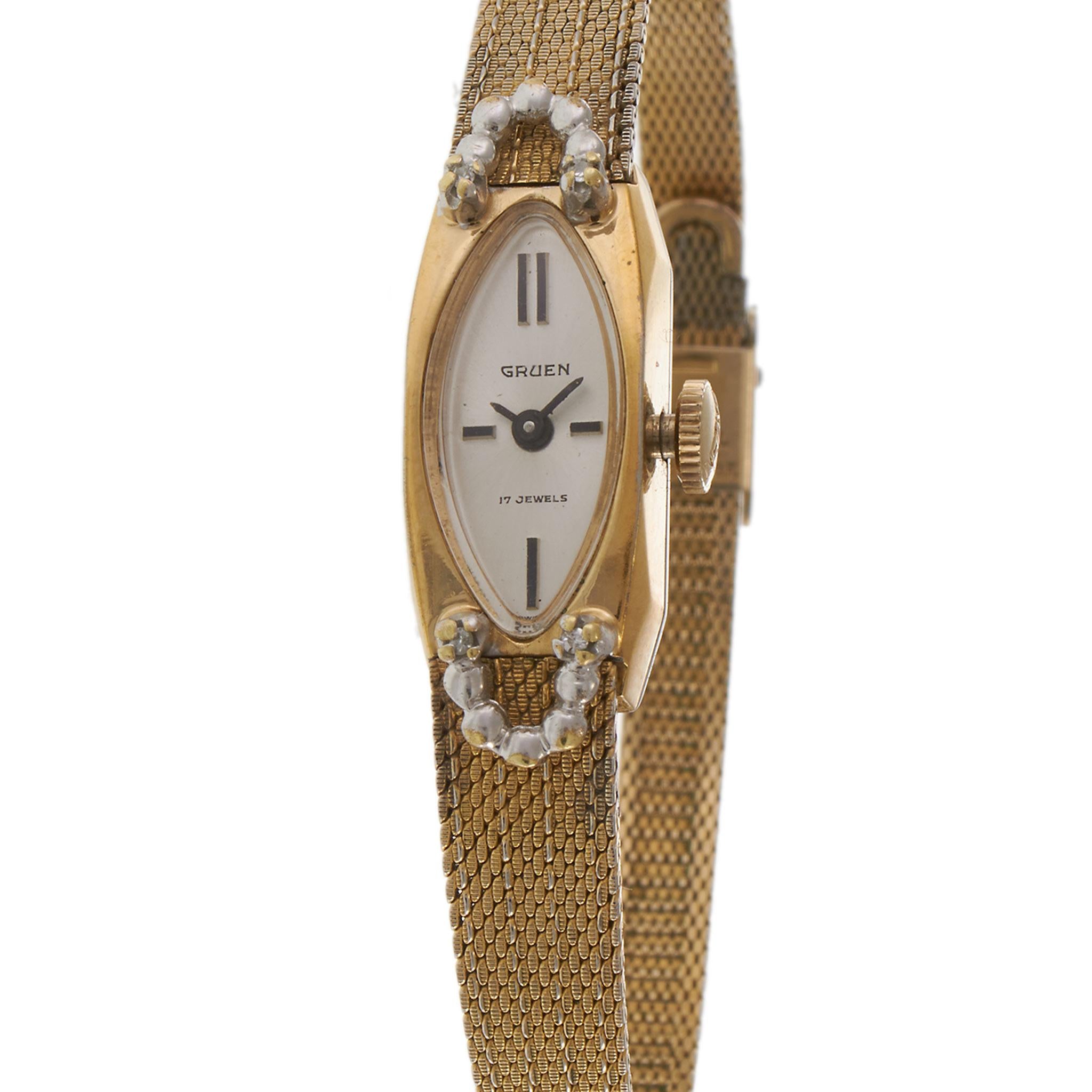 Vintage 1950s Gruen Ladies Cocktail Watch Ref. 546A – Manual Wind