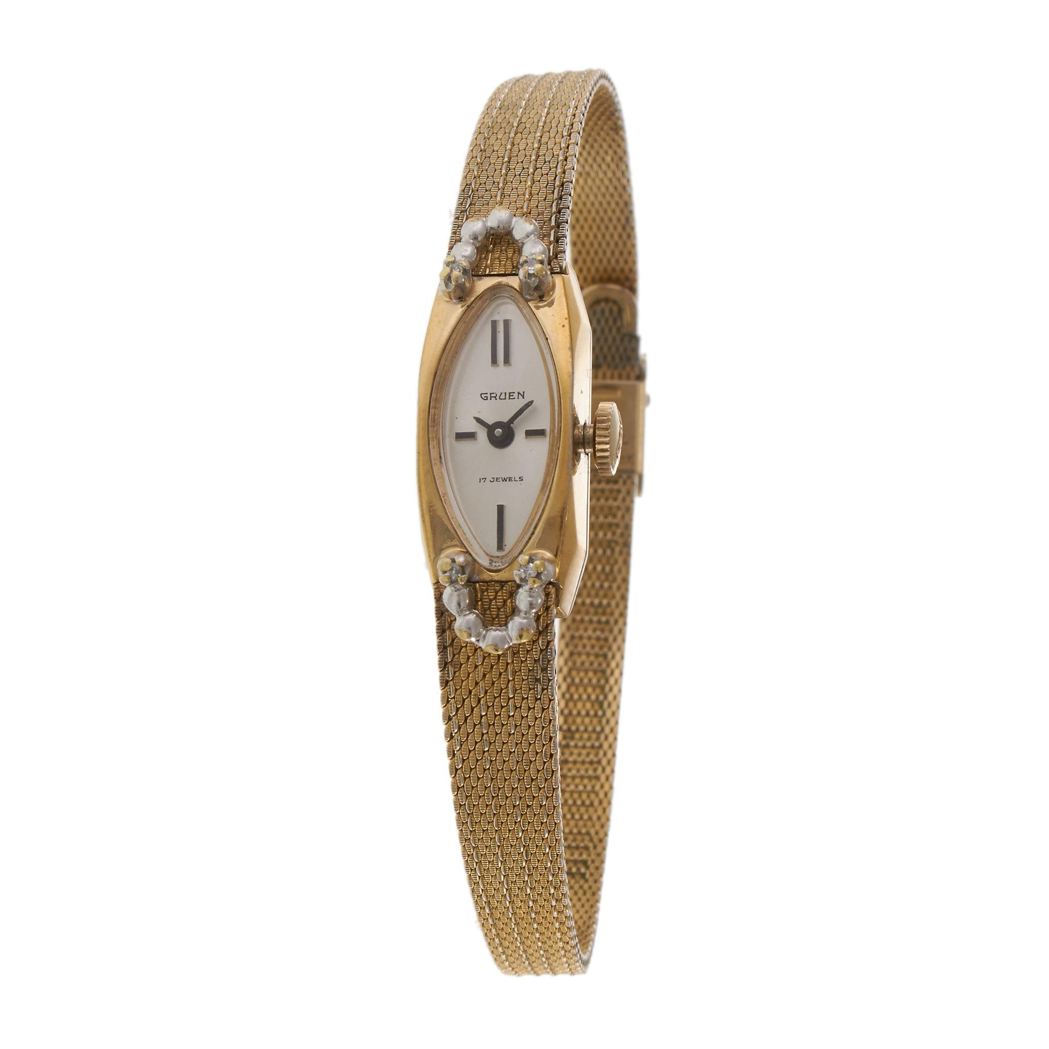 Vintage 1950s Gruen Ladies Cocktail Watch Ref. 546A – Manual Wind