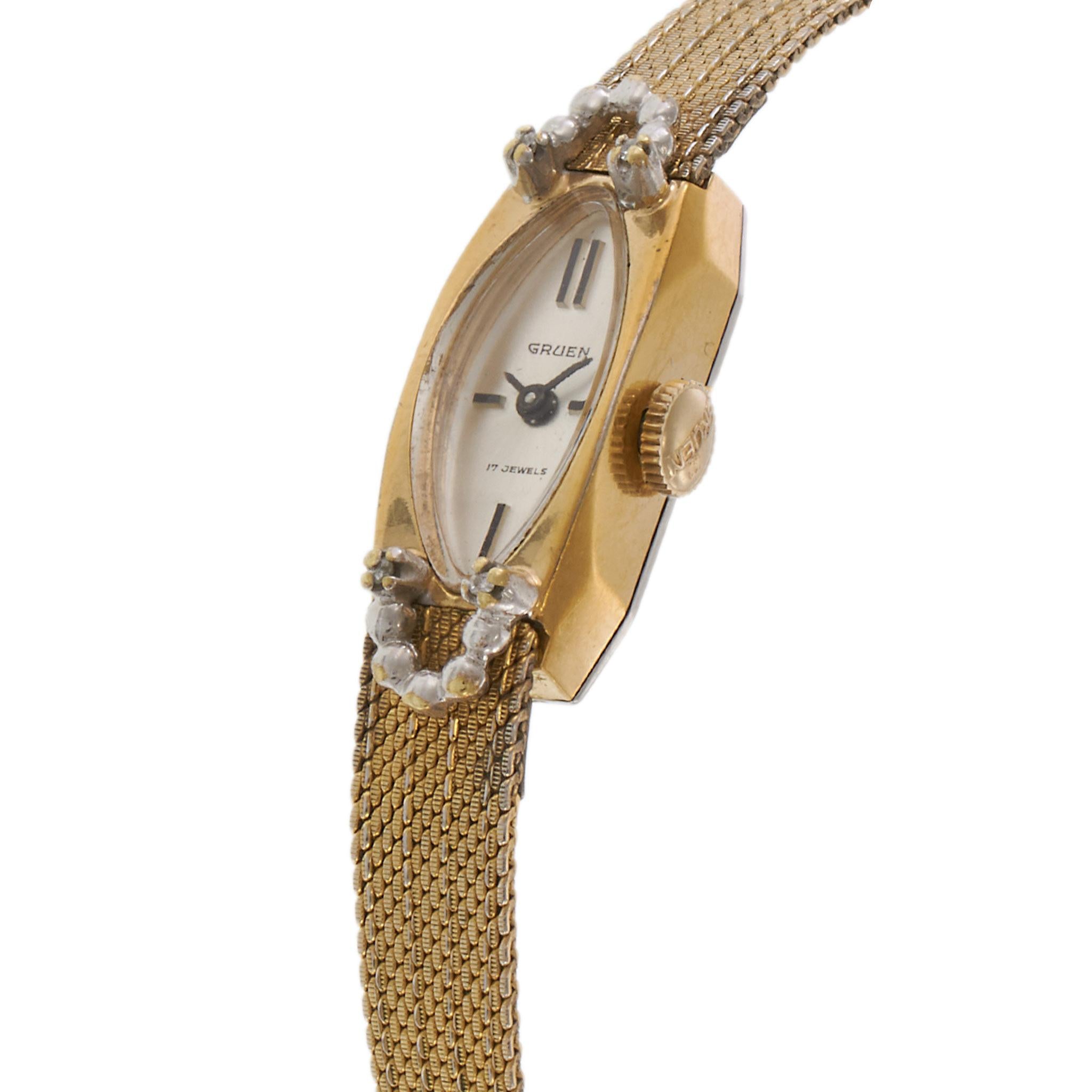 Vintage 1950s Gruen Ladies Cocktail Watch Ref. 546A – Manual Wind