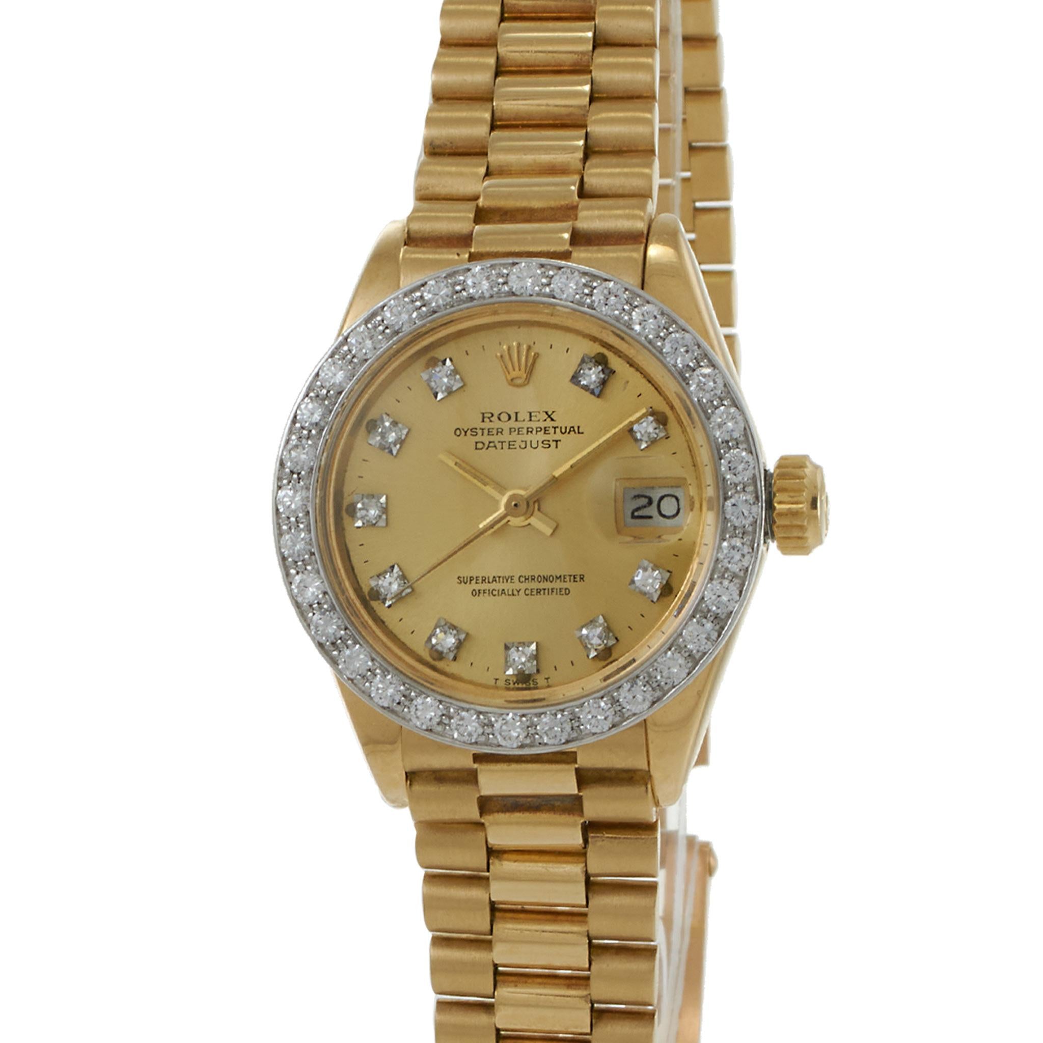 Rolex Datejust Ref. 6917 (1977) – 26MM 18KT Yellow Gold – Diamond Dial & Bezel