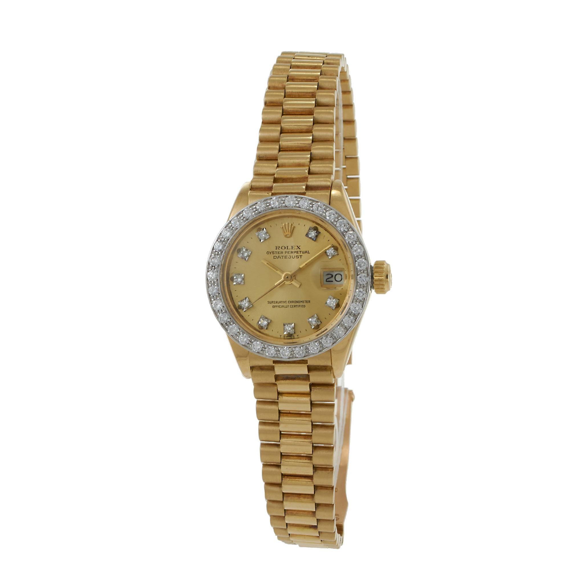 Rolex Datejust Ref. 6917 (1977) – 26MM 18KT Yellow Gold – Diamond Dial & Bezel