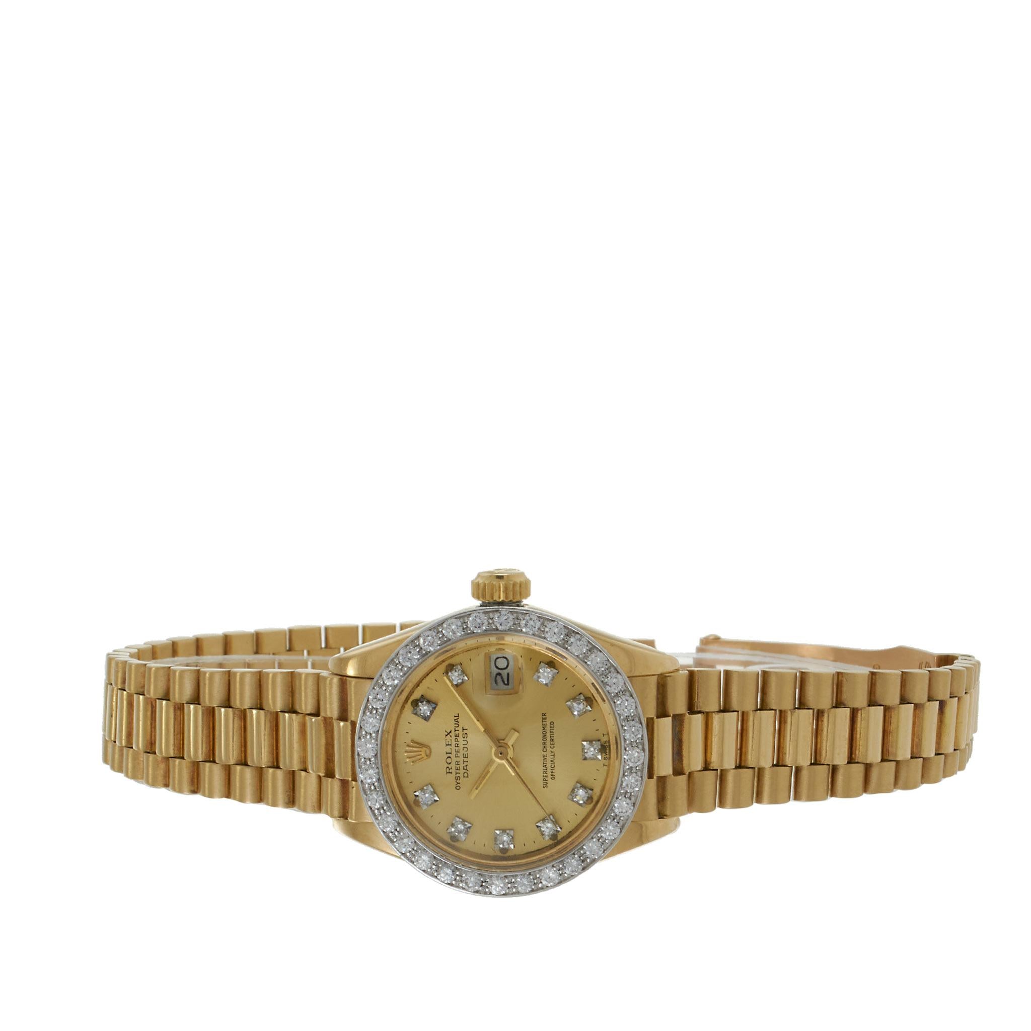 Rolex Datejust Ref. 6917 (1977) – 26MM 18KT Yellow Gold – Diamond Dial & Bezel