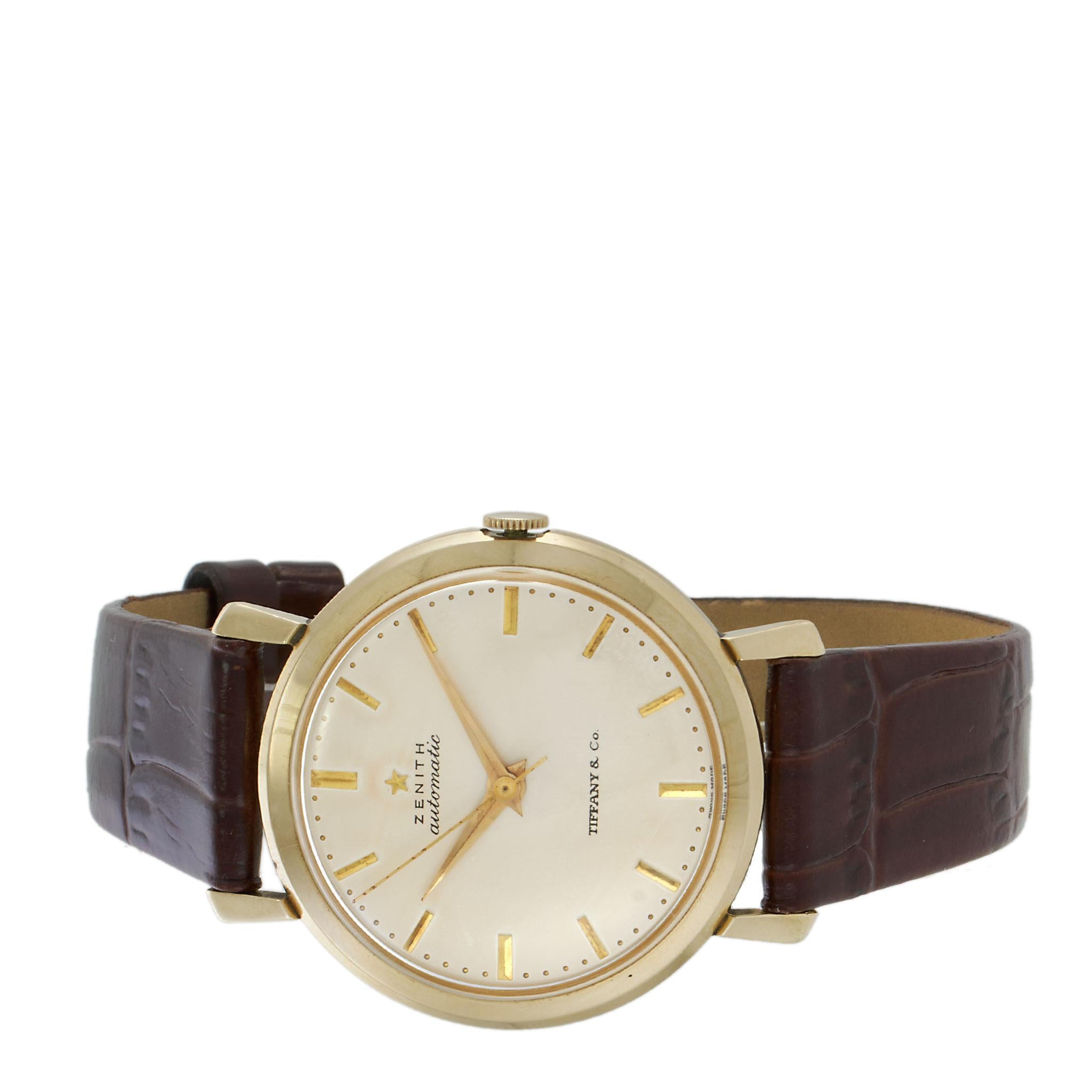 Vintage 1950s Zenith x Tiffany & Co. 34.5MM 14KT Yellow Gold – Bumper Automatic