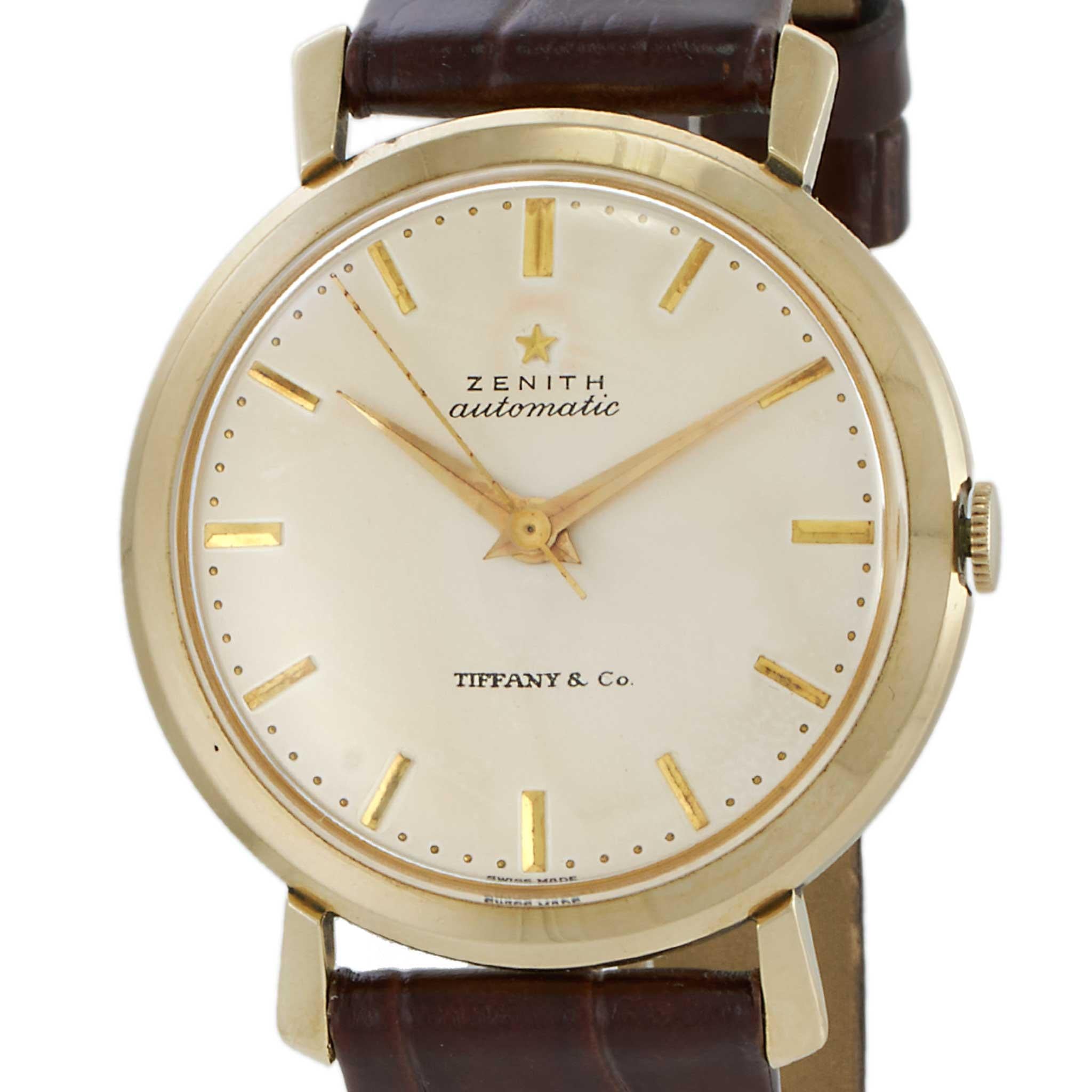 Vintage 1950s Zenith x Tiffany & Co. 34.5MM 14KT Yellow Gold – Bumper Automatic