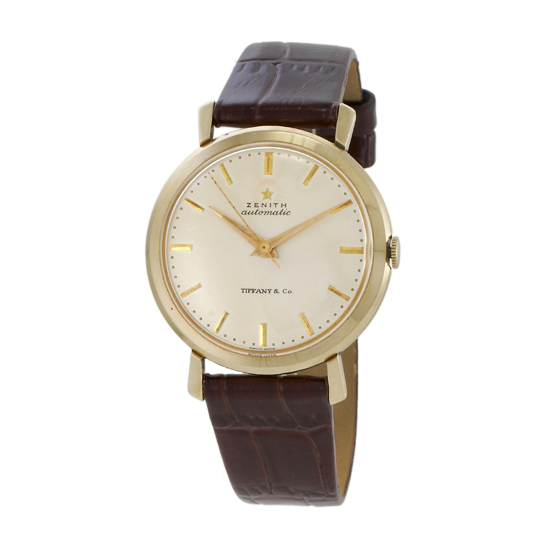 Vintage 1950s Zenith x Tiffany & Co. 34.5MM 14KT Yellow Gold – Bumper Automatic