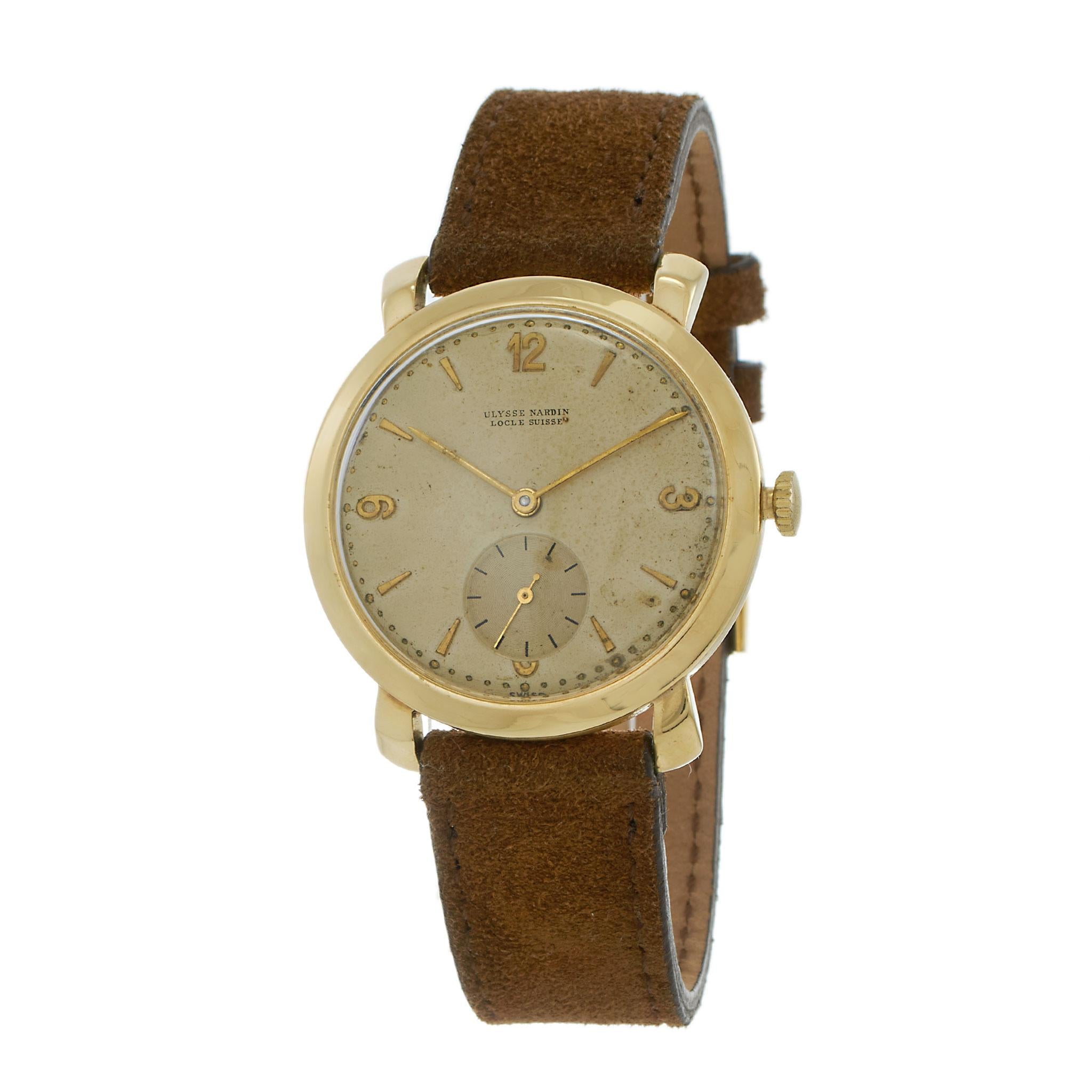 Vintage 1950s Ulysse Nardin 18KT Dress Watch Ref. 6062 – Manual Wind