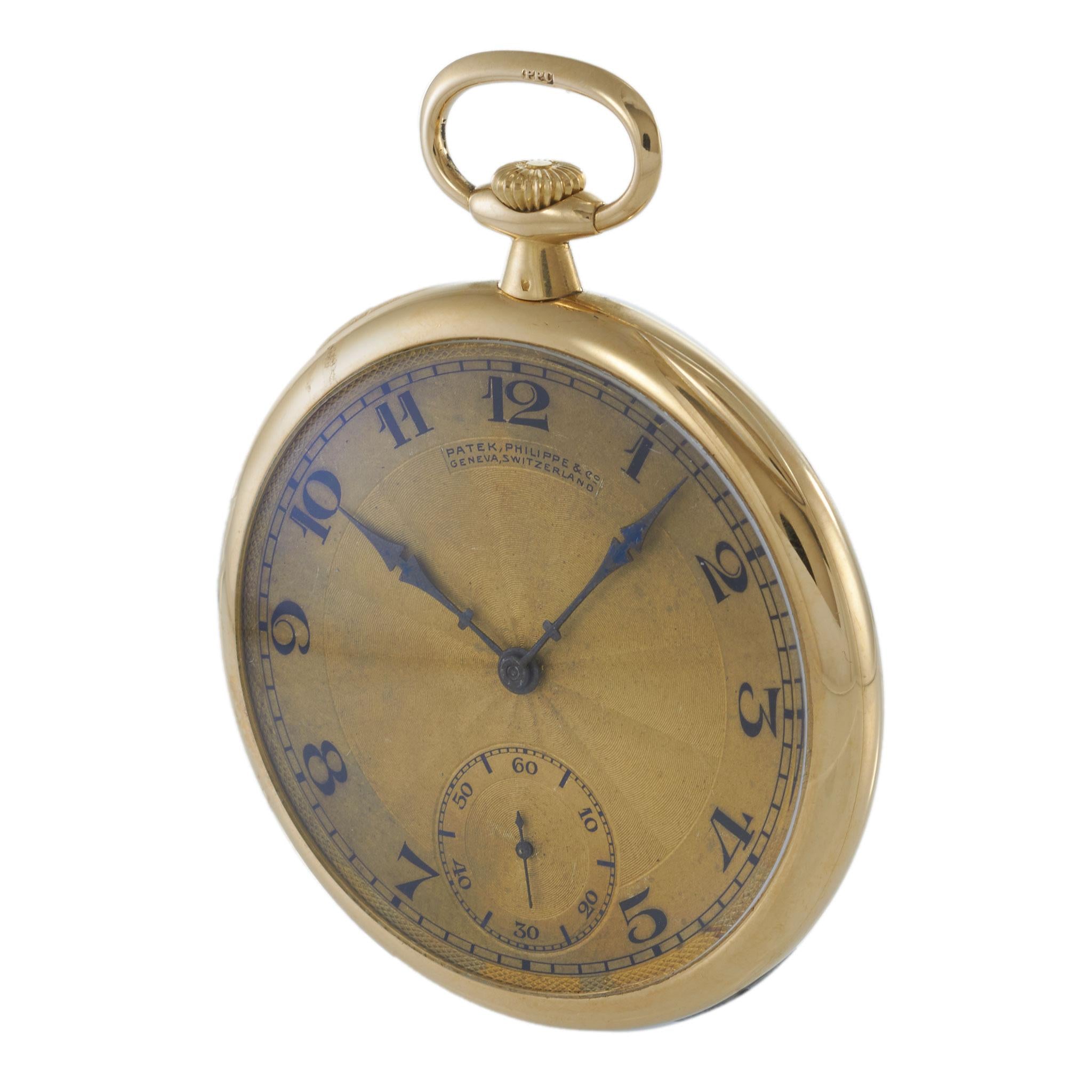 Antique 1920s Patek Philippe & Co. Pocket Watch Retailed by Spaulding & Co.